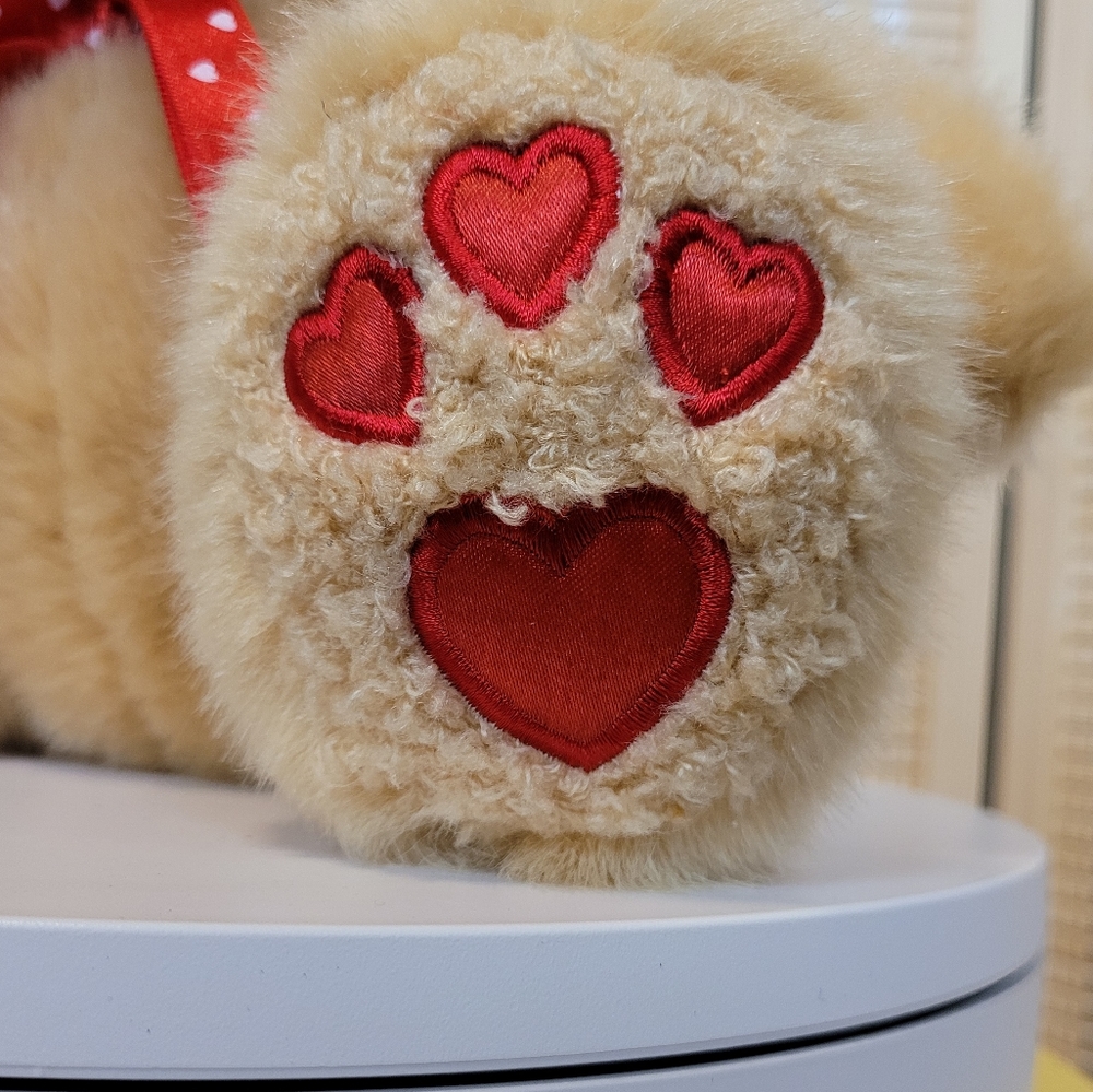 Vintage Valentine's Plush bear - Picture 3 of 11